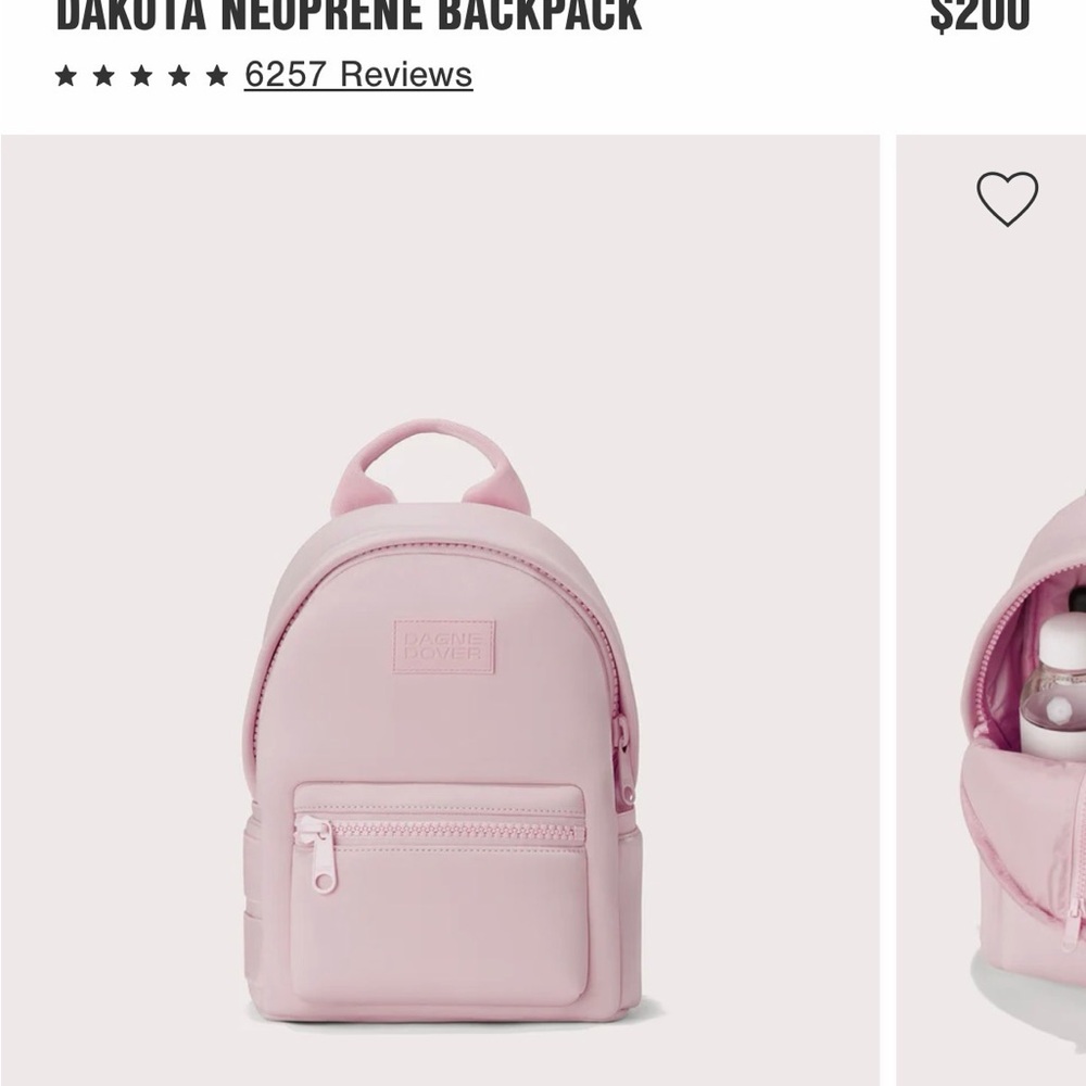 NWT Dagne Dover Small Dakota Neoprene Backpack – Limited Edition Wild Rose Pink - Picture 2 of 9